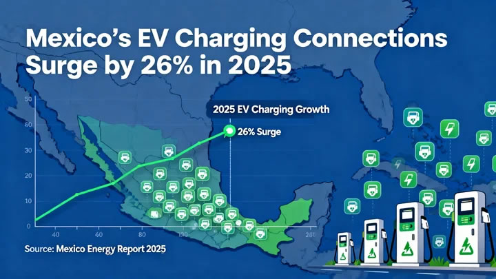Mexico’s EV Charging Connections Surge by 26% in 2025