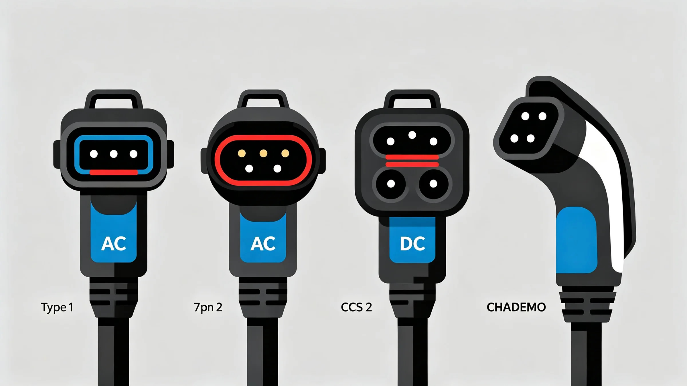 EV Charging Connectors Explained: Type 1, Type 2, CCS and CHAdeMO
